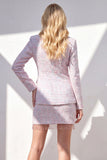 2 pezzi Tweed rosa chiaro Homecoming Outfits con frange