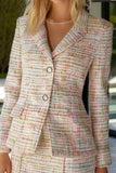 2 pezzi Tweed rosa chiaro Homecoming Outfits con frange