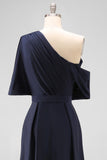 Nero A Line Satin Madre Dell'abito Da Sposa Con Tasche