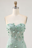 Sage Sweetheart corsetto applicato Abito da cocktail
