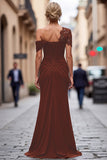 Sirena Nero Asimmetrico Madre Abito Da Sposa Con Appliques