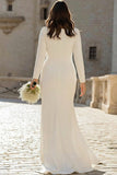Abito da sposa in raso arugato in salino grande in avorio con fessura