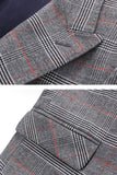 Uomo grigio plaid risvolto a lancia 3 pezzi Prom Suits