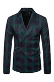 Navy Scialle Risvolto A Righe Uomo Prom Blazer