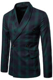 Navy Scialle Risvolto A Righe Uomo Prom Blazer