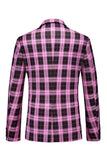 Blazer da ballo a righe con risvolto dentellata vintage rosso