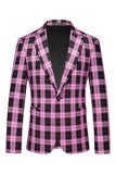 Blazer da ballo a righe con risvolto dentellata vintage rosso