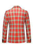 Blazer da ballo a righe con risvolto dentellata vintage rosso