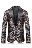 Leopard Peak Lapel 2 pezzi Abiti da ballo da uomo