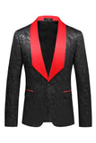 Scialle nero risvolto un pulsante 2 pezzi uomini Prom Suits
