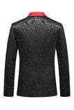Scialle nero risvolto un pulsante 2 pezzi uomini Prom Suits