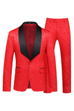 Scialle nero risvolto un pulsante 2 pezzi uomini Prom Suits