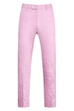 Rosa stampa picco risvolto 3 pezzi uomini Prom Suits