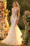 Corsetto da cerimonia con perline di con fiori rosa bianchi e sirena vestito lungo da ballo con pizzo sulla schiena