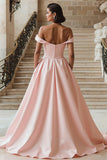 Bianco Off the Shoulder Ball Gown Abito da sposa con fessura