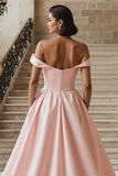 Bianco Off the Shoulder Ball Gown Abito da sposa con fessura