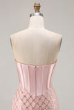 Blush Sirena Corsetto con paillettes Abito da ballo lungo con perline