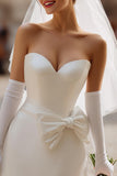 Abito corto da sposa Bodycon Avorio Sweetheart (senza guanti)