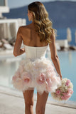 Abito corto da sposa corto Sin Sin Sin Bodyheart con fiori 3D