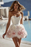 Abito corto da sposa corto Sin Sin Sin Bodyheart con fiori 3D