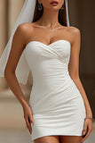 Abito da sposa corto Bodycon Bodycon Semplice