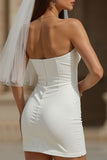 Abito da sposa corto Bodycon Bodycon Semplice