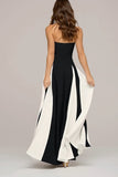Elegante abito Maxi senza spalline A Line