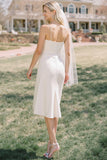 Abito da sposa a spalline bianche con spalline