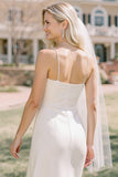 Abito da sposa a spalline bianche con spalline