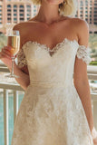Abito da sposa A Line in Pizzo Avorio