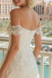Abito da sposa A Line in Pizzo Avorio