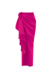 Costume da bagno 3D Fuchsia a due pezzi con vestito da spiaggia a una spalla