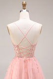 Corsetto con appliquesi di anguria con spalline A linea lunga in tulle abito da cerimonia