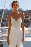 Abito da sposa con spalline in pizzo in pizzo con spalline