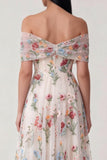Abito midi in tulle con applique scoperte nere
