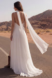 Spalline A Line Ivory Maxi Beach Abito da Spiaggia con Fessura