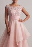 Abito Madre della Sposa con scollo battuto A Line Champagne Sequin