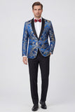 Completi da ballo Jacquard con bavero a due pezzi e a due pezzi neri