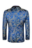 Completi da ballo Jacquard con bavero pezzi blu a due pezzi