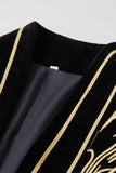 Blazer da uomo verde aperto e geometrico ricamato