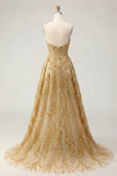 Mini abito da cerimonia con corsetto perline Golden Sweetheart scintillante con strazino Chapel