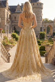 Mini abito da cerimonia con corsetto perline Golden Sweetheart scintillante con strazino Chapel