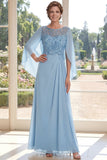 Abito Madre della Sposa in chiffon chiaro chiffon a guaina