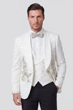 Completo da sposa bianchi con un solo bottone e 3 pezzi con sposa a 3 pezzi