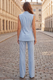 Cravate da donna a doppio petto a doppio petto a 2 pezzi e a 2 maniche slim fit