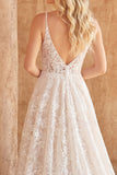 Spalline in pizzo avorio Abito da sposa con trama a scorrimento