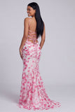 Abito maxi con spalline verde chiaro