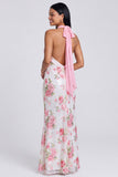 Abito Maxi Floreale Sirena Rosa Chiaro