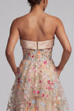 Corsetto A Linea A a Champagne Abito Madre della Sposa Sponda Champagne A Linea Sposa