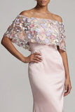Blush Vestito floreale della madre della sposa Blush